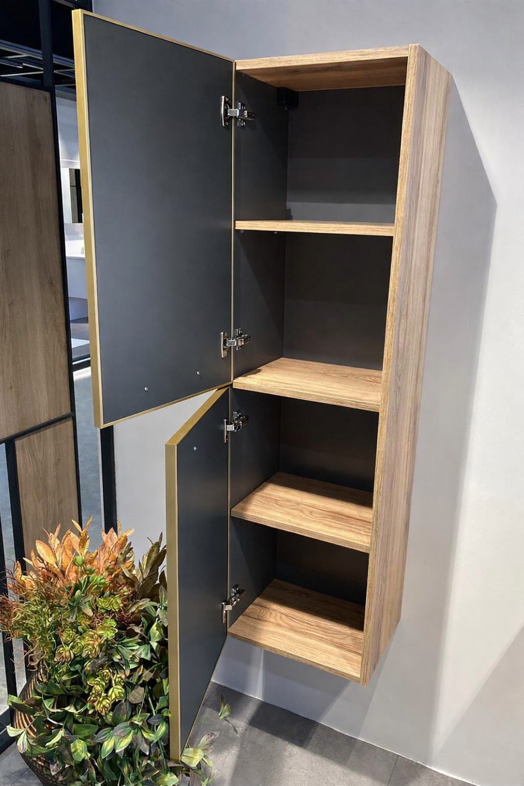 Orka Salerno 40 cm Legnona- Mat Antrasit Banyo Boy Çamaşır Dolabı, 3006376ORKA3006376Banyo Boy Dolabı Modelleri 