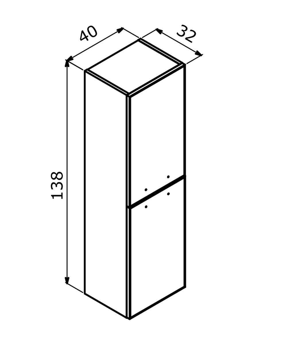 Orka Salerno 40 cm Legnona- Sardunya Banyo Boy Çamaşır DolabıORKA3005748Banyo Boy Dolabı Modelleri 