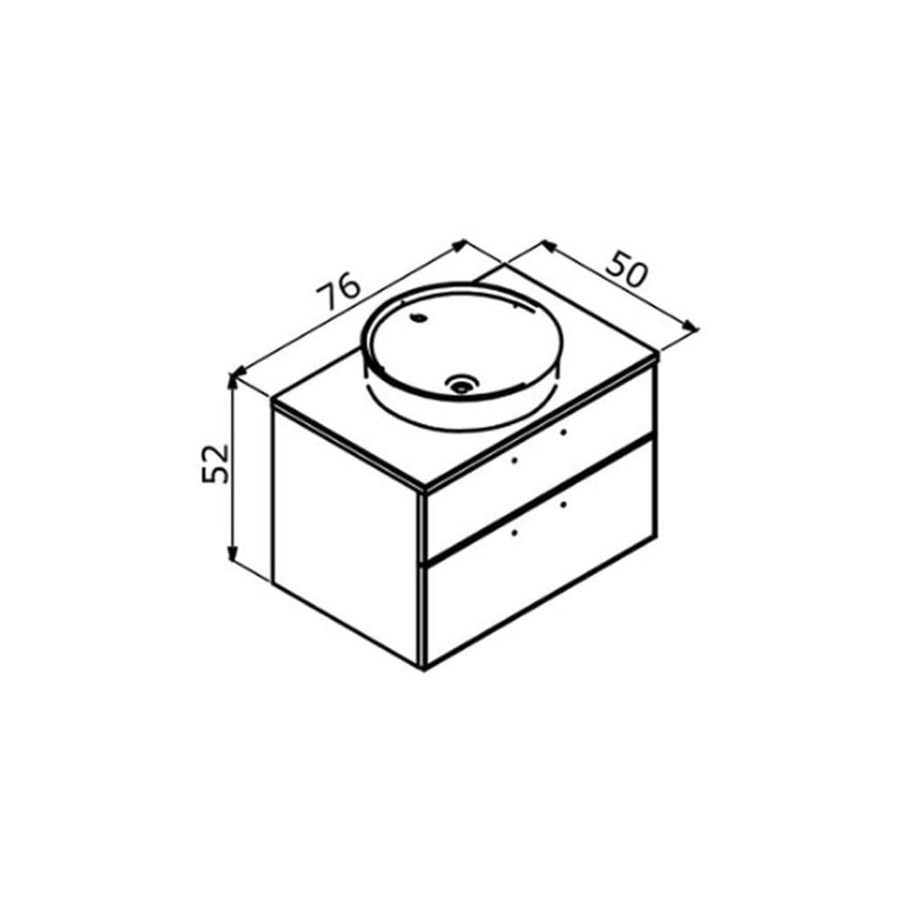 Orka Salerno 80 cm Legnona-Mat Beyaz Banyo Dolabı Alt Modül ve LavaboORKA5004700Lavabo Dolabı