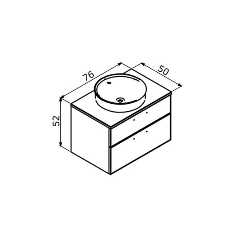 Orka Salerno 80 cm Legnona-Sardunya Banyo Dolabı Alt Modül ve LavaboORKA5004239Lavabo Dolabı