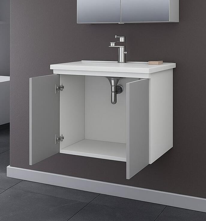 Orka Terme 60 cm Parlak Gri Banyo Dolabı Alt Modül ve LavaboORKA5001818Lavabo Dolabı