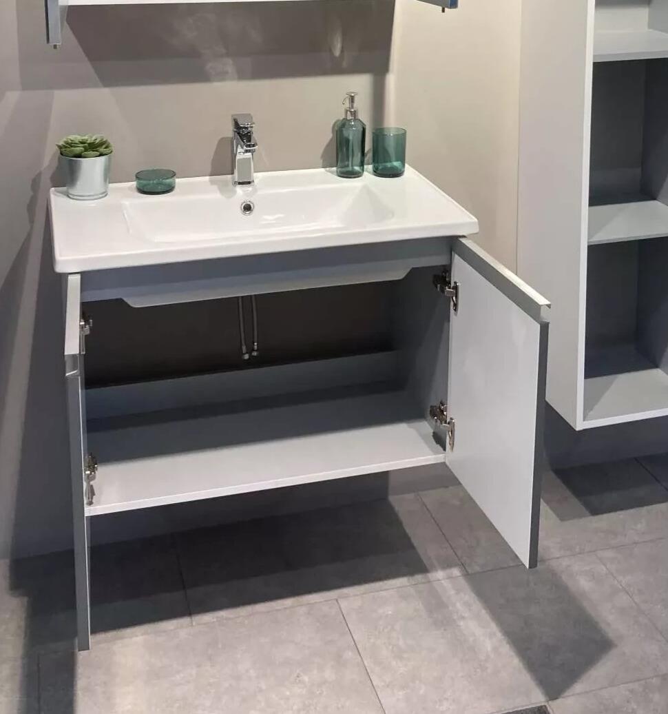 Orka Terme 80 cm Parlak Gri Banyo Dolabı Alt Modül ve LavaboORKA5001822Lavabo Dolabı