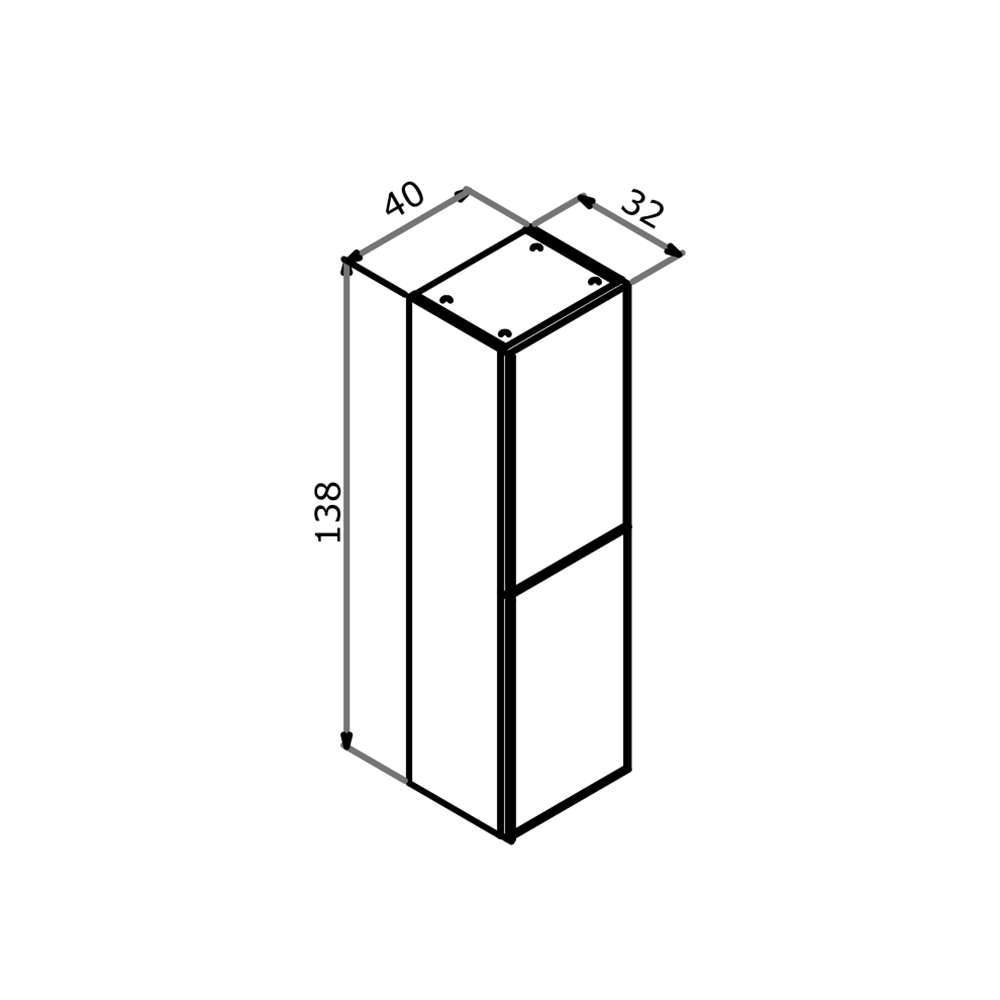 Orka Urban 40 cm Gri Banyo Boy Çamaşır DolabıORKA3006437Banyo Boy Dolabı Modelleri 