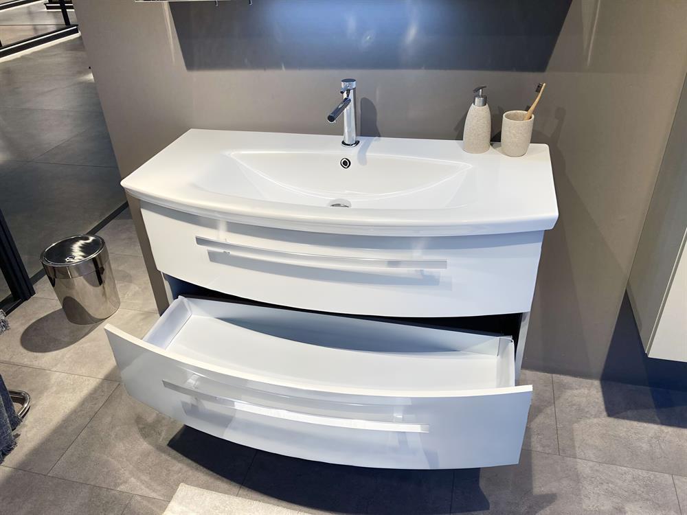 Orka Urla 110 cm Parlak Beyaz Banyo Dolabı Takımı (Ledli-Dolaplı Ayna)ORKA5000819Banyo Dolabı Takımı