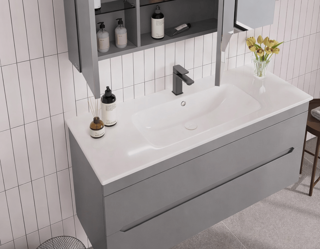 Orka Varna 100 cm Mat Gri Banyo Dolabı Alt Modül ve LavaboORKA5001873Lavabo Dolabı