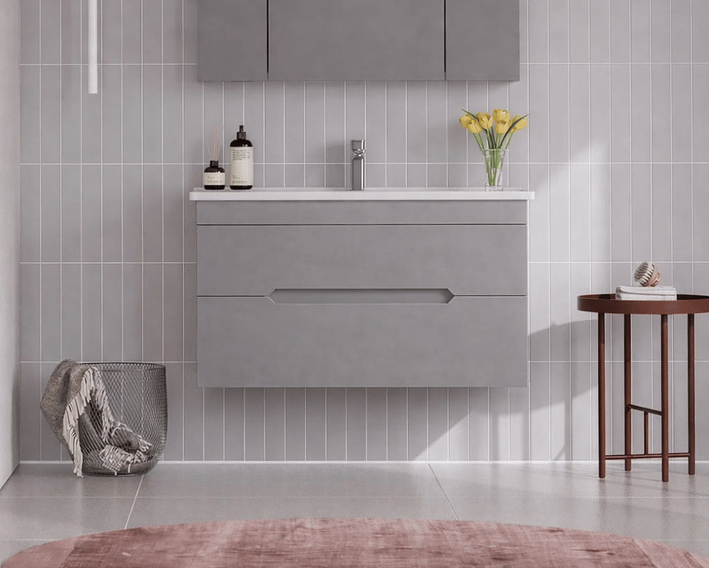 Orka Varna 100 cm Mat Gri Banyo Dolabı Alt Modül ve LavaboORKA5001873Lavabo Dolabı