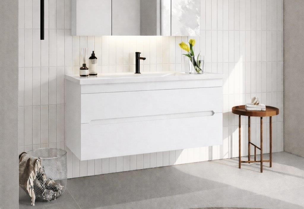 Orka Varna 120 cm Mat Beyaz Banyo Dolabı Alt Modül ve Lavabo, 5001875ORKA5001875Lavabo Dolabı