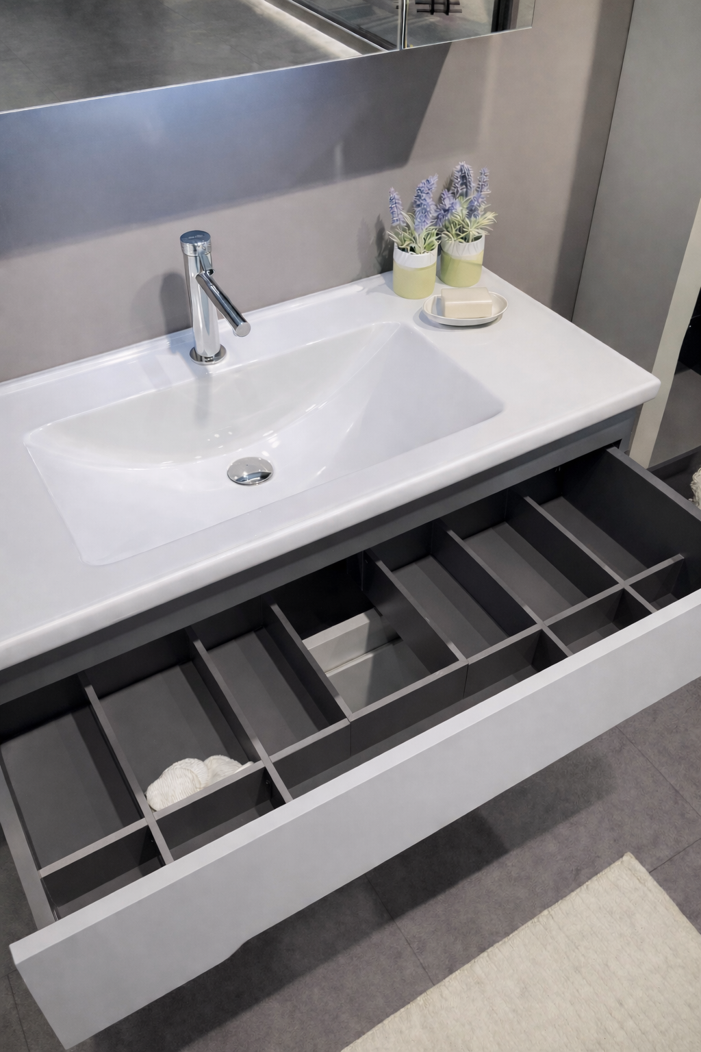 Orka Varna 120 cm Mat Beyaz Banyo Dolabı Takımı (Ledli-Dolaplı Ayna), 5000846ORKA5000846Banyo Dolabı Takımı