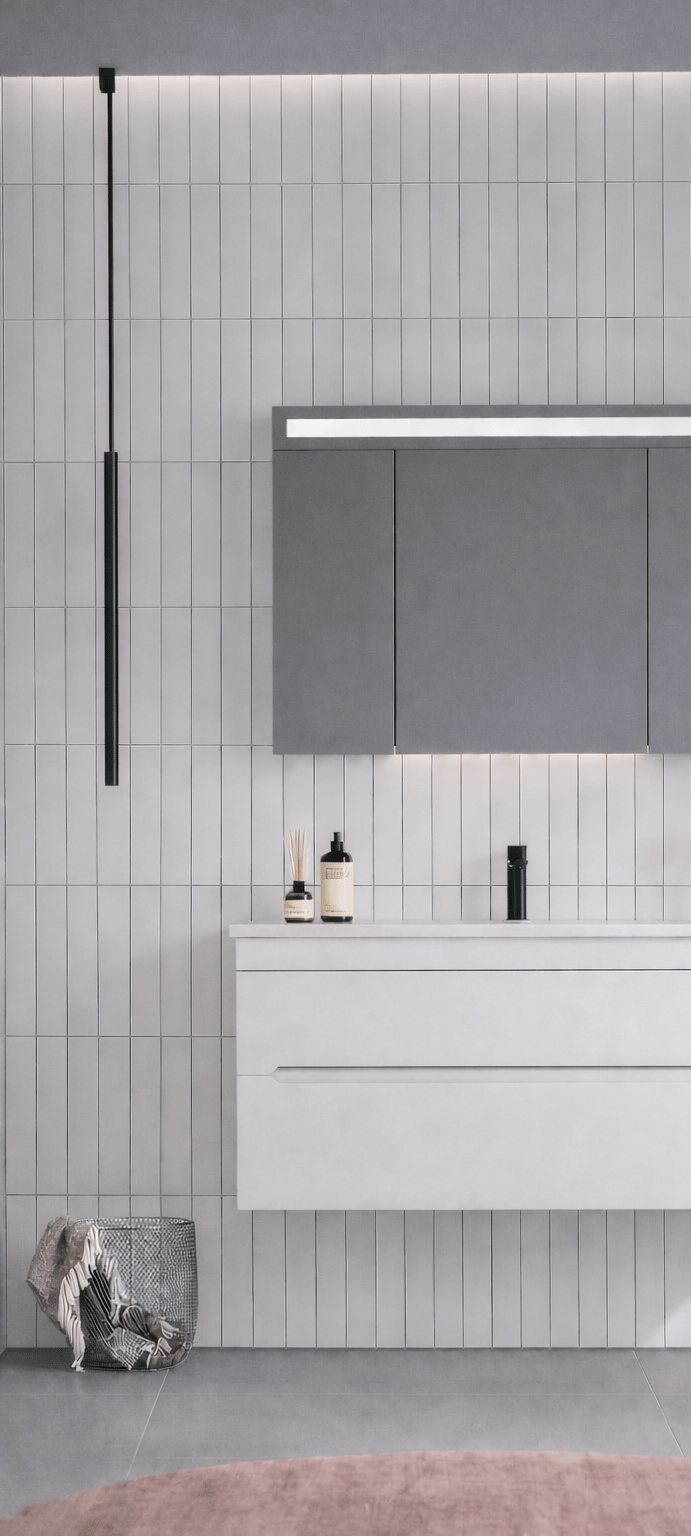 Orka Varna 120 cm Mat Beyaz Banyo Dolabı Takımı (Ledli-Dolaplı Ayna), 5000846ORKA5000846Banyo Dolabı Takımı