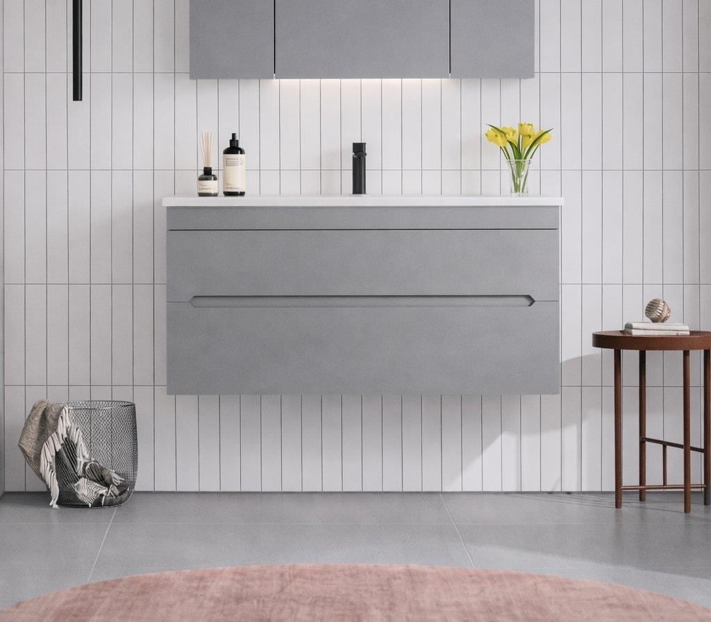 Orka Varna 120 cm Mat Gri Banyo Dolabı Alt Modül ve Lavabo, 5001879ORKA5001879Lavabo Dolabı