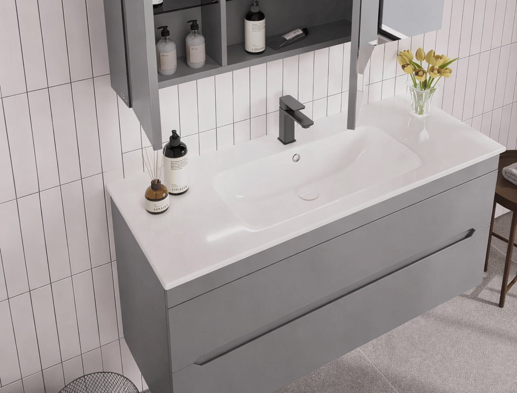 Orka Varna 120 cm Mat Gri Banyo Dolabı Alt Modül ve Lavabo, 5001879ORKA5001879Lavabo Dolabı