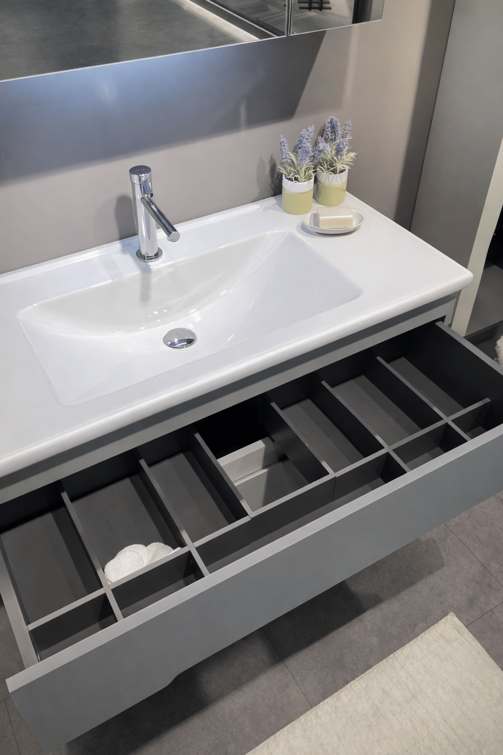 Orka Varna 120 cm Mat Gri Banyo Dolabı Alt Modül ve Lavabo, 5001879ORKA5001879Lavabo Dolabı