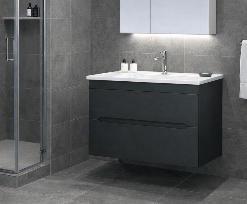 Orka Varna 80 cm Mat Lake Antrasit Banyo Dolabı Alt Modül ve Lavabo, 5001868ORKA5001868Lavabo Dolabı