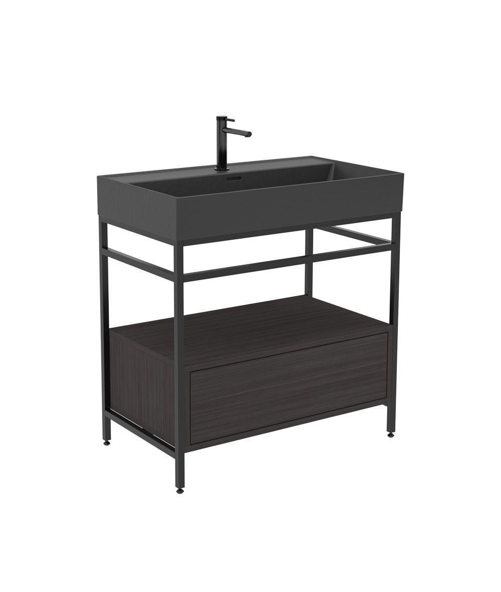 Orka Vegas 60 cm Antrasit Banyo Dolabı Alt Modül ve LavaboORKA5003741Lavabo Dolabı