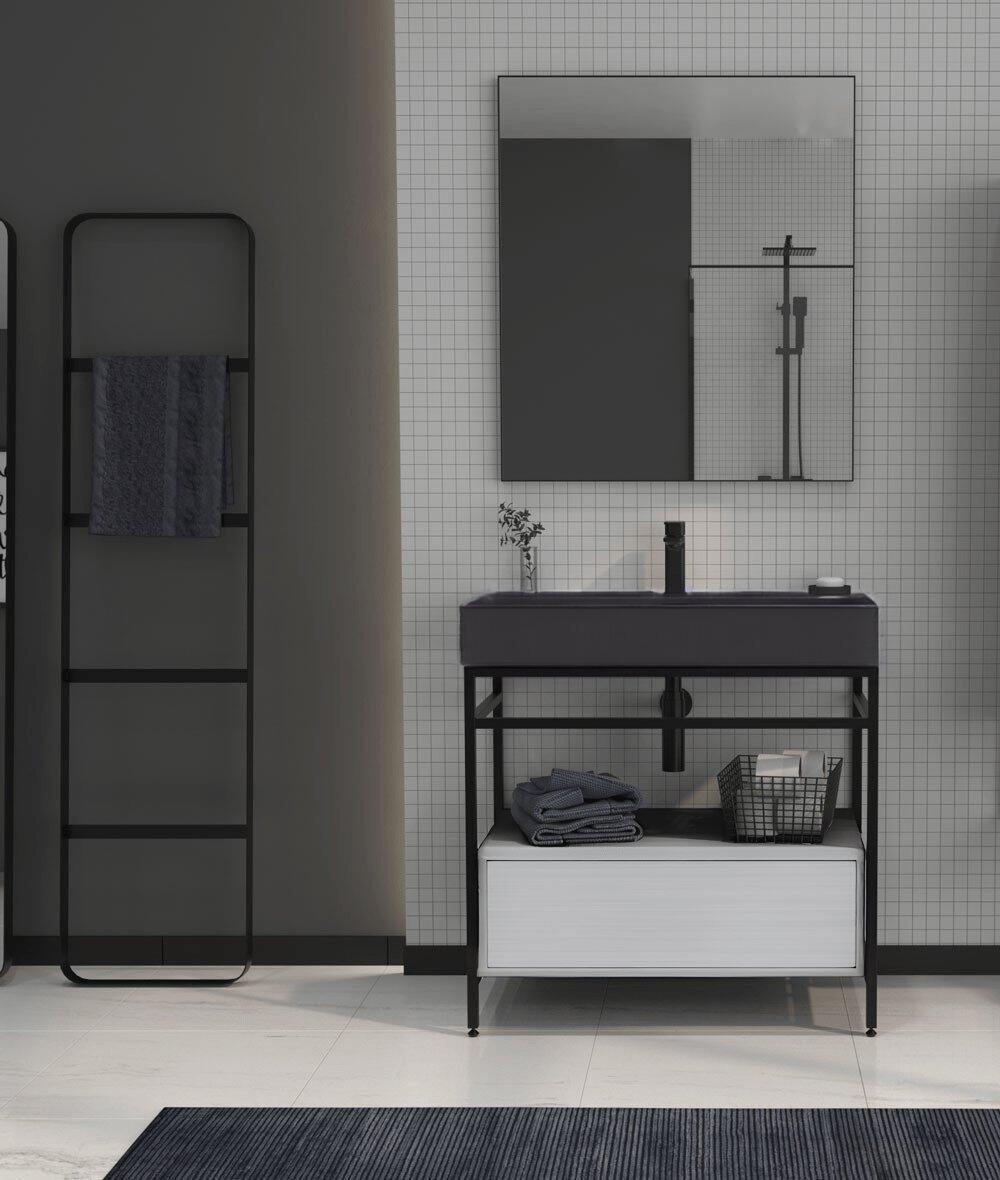 Orka Vegas 80 cm Mat Beyaz Banyo Dolabı TakımıORKA5003771Banyo Dolabı Takımı