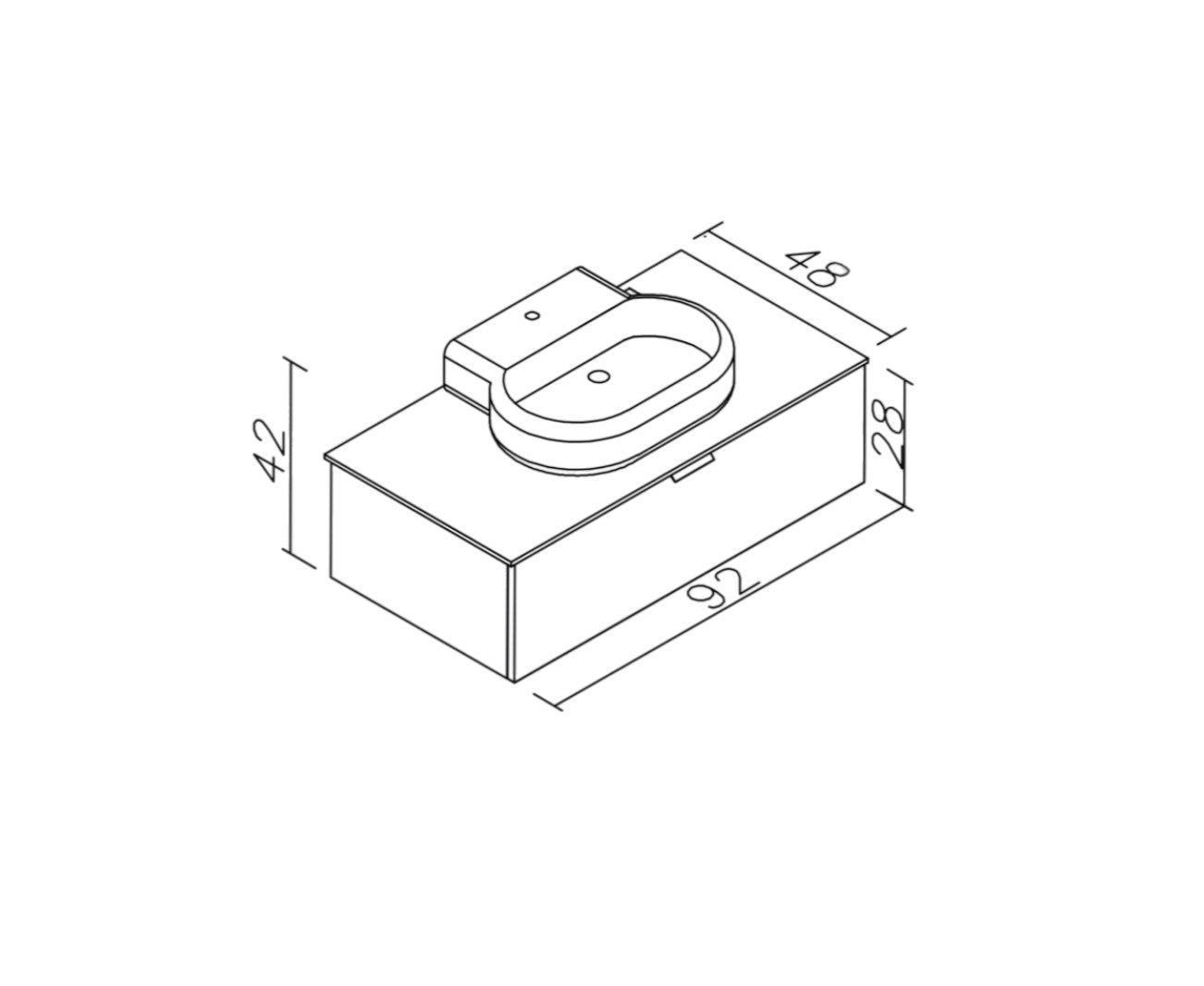 Orka Yalıköy 90 cm, Siyah Lavabo, Banyo Dolabı Alt Modül ve LavaboORKA5001884Lavabo Dolabı