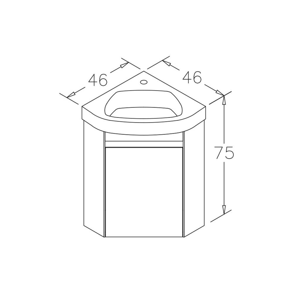 Orka Zag 45 cm, Mat Beyaz, Banyo Dolabı Alt Modül ve LavaboORKA5001886Lavabo Dolabı