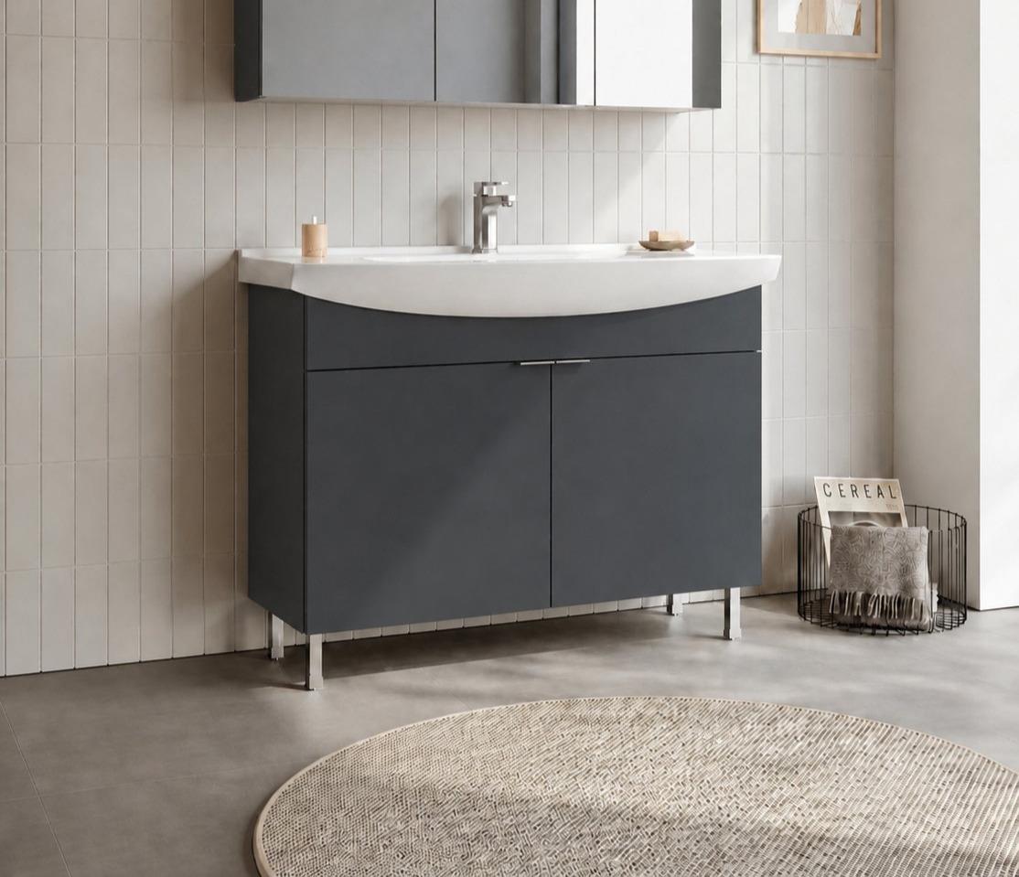 PURUS 100 ALT+LVB AYAKLI M.ANTRASITORKA5008452Lavabo Dolabı