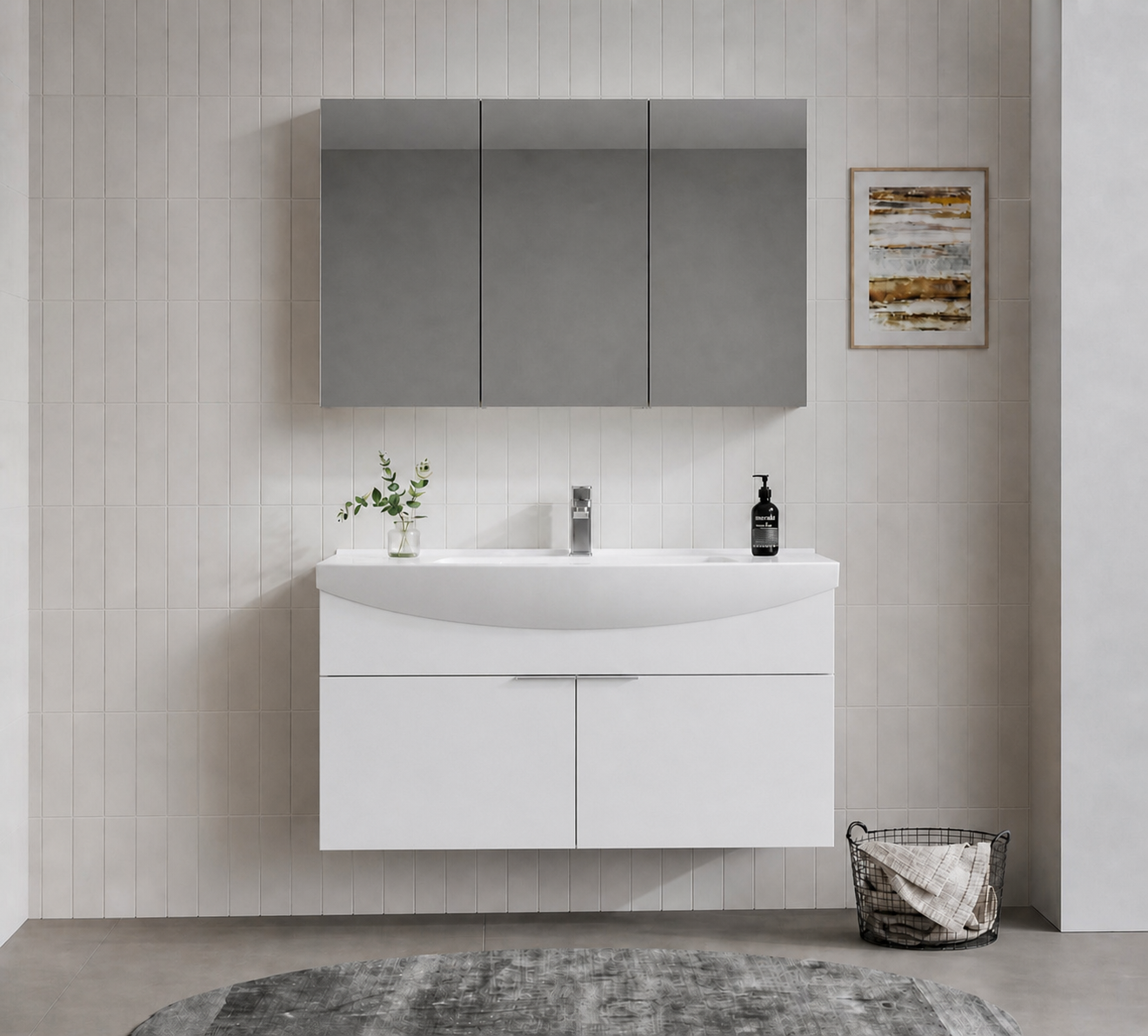 PURUS 100 TKM ASMA DOLAPLI P.BEYAZORKA5008348Banyo Dolabı Takımı