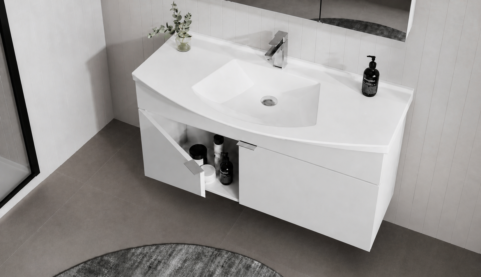 PURUS 100 TKM ASMA DZ AYNA P.BEYAZORKA5008330Banyo Dolabı Takımı