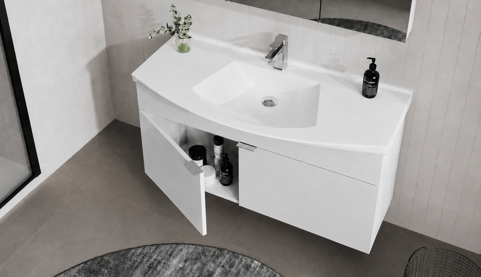 PURUS 100 TKM ASMA TK KUTU P.BEYAZORKA5007974Banyo Dolabı Takımı