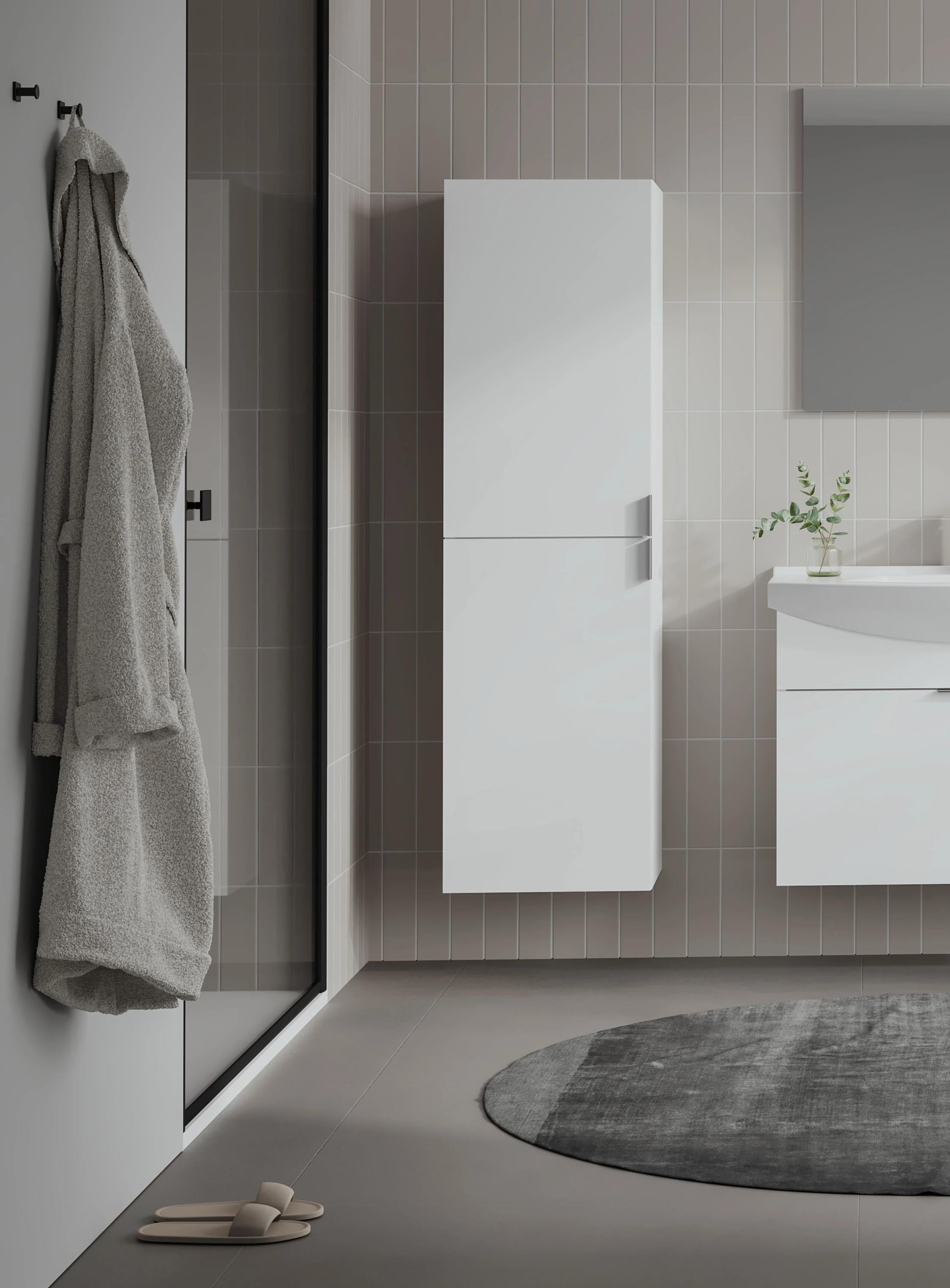 PURUS 40 BYD P.BEYAZORKA3010199Banyo Boy Dolabı Modelleri 