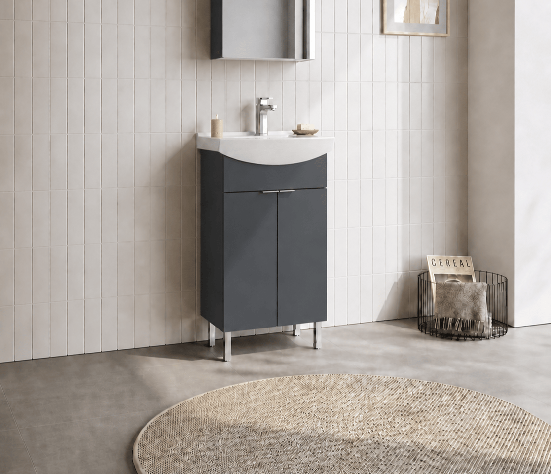 PURUS 55 ALT+LVB AYAKLI M.ANTRASITORKA5008445Lavabo Dolabı