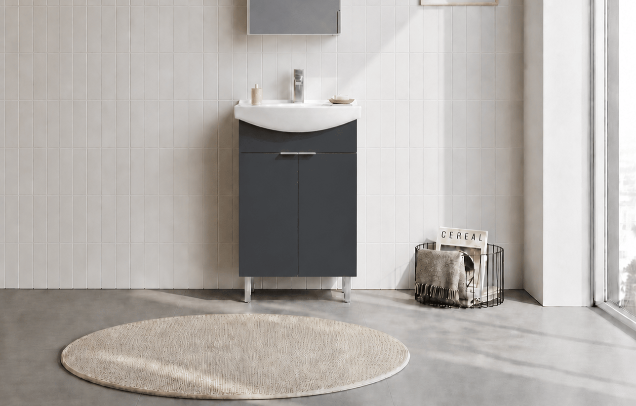 PURUS 55 ALT+LVB AYAKLI M.ANTRASITORKA5008445Lavabo Dolabı