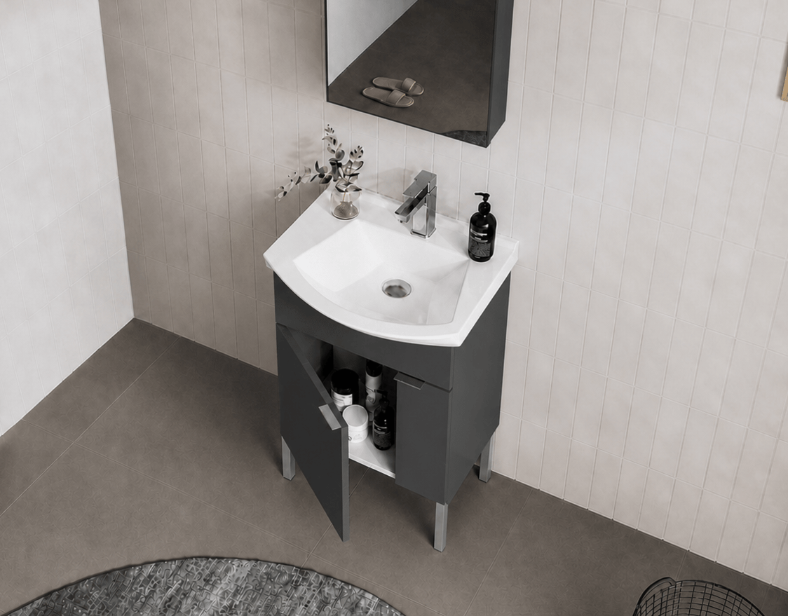 PURUS 55 ALT+LVB AYAKLI M.ANTRASITORKA5008445Lavabo Dolabı