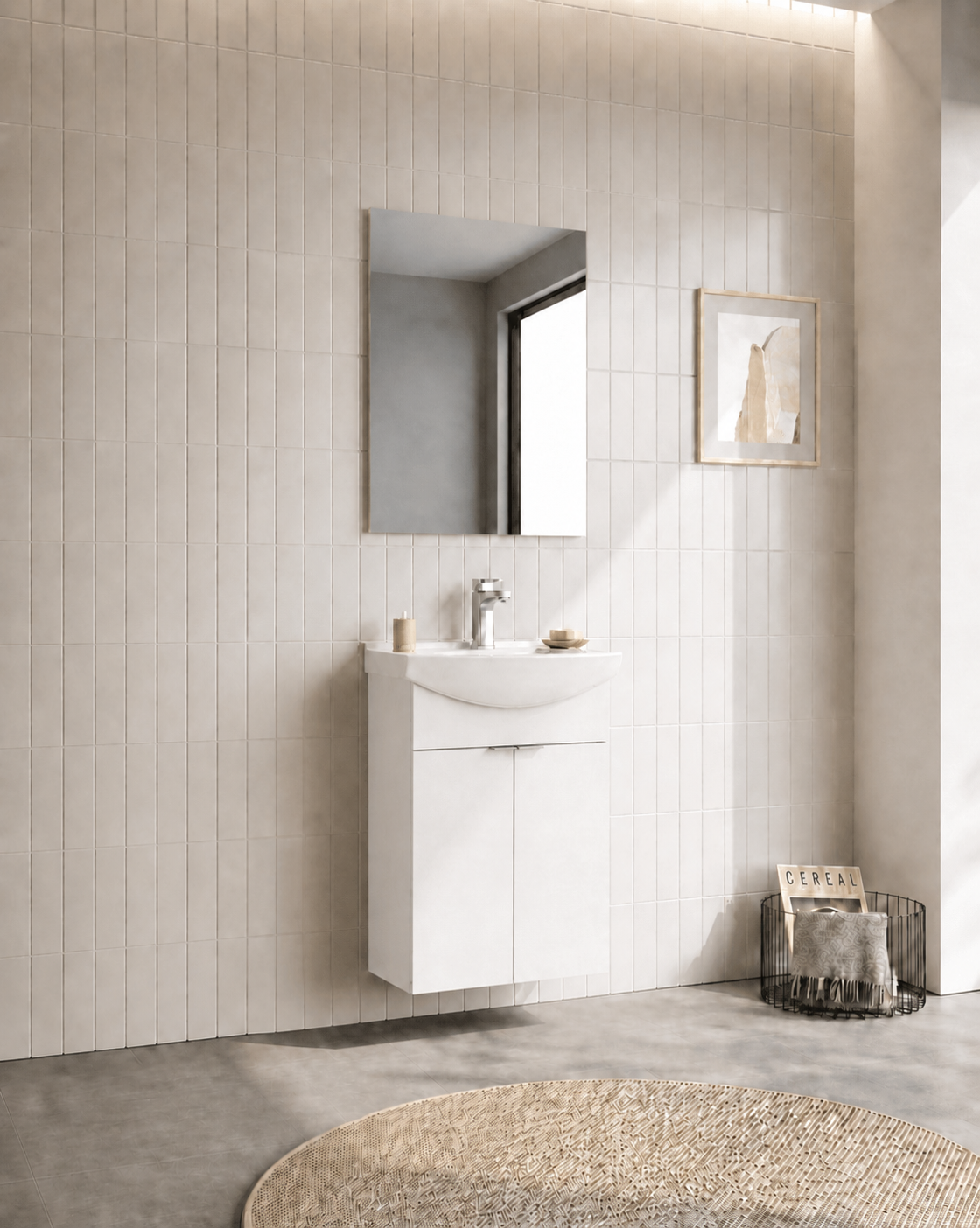 PURUS 55 TKM ASMA DZ AYNA P.BEYAZORKA5008317Banyo Dolabı Takımı