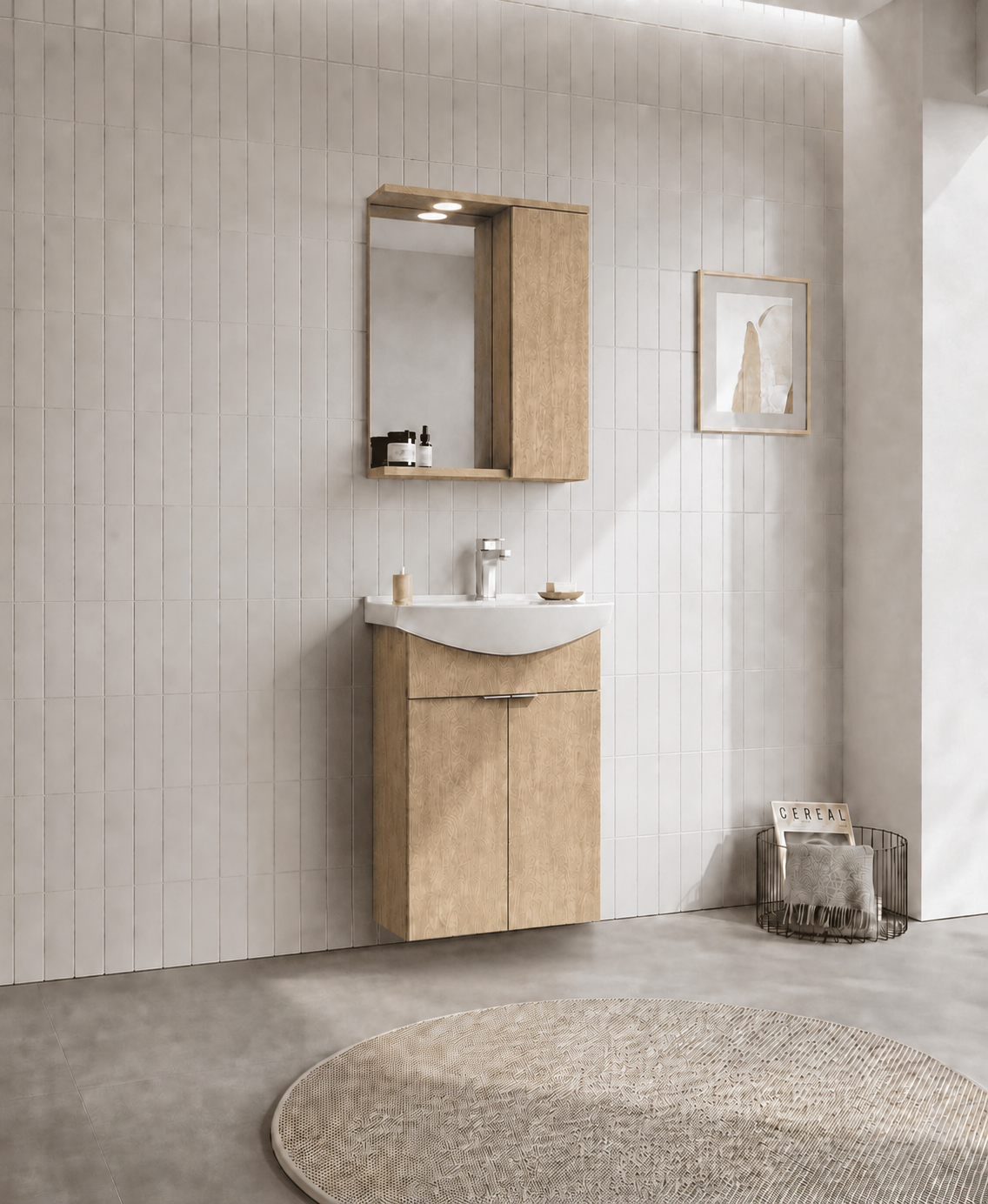 PURUS 55 TKM ASMA TK KUTU BUDVAORKA5008286Banyo Dolabı Takımı