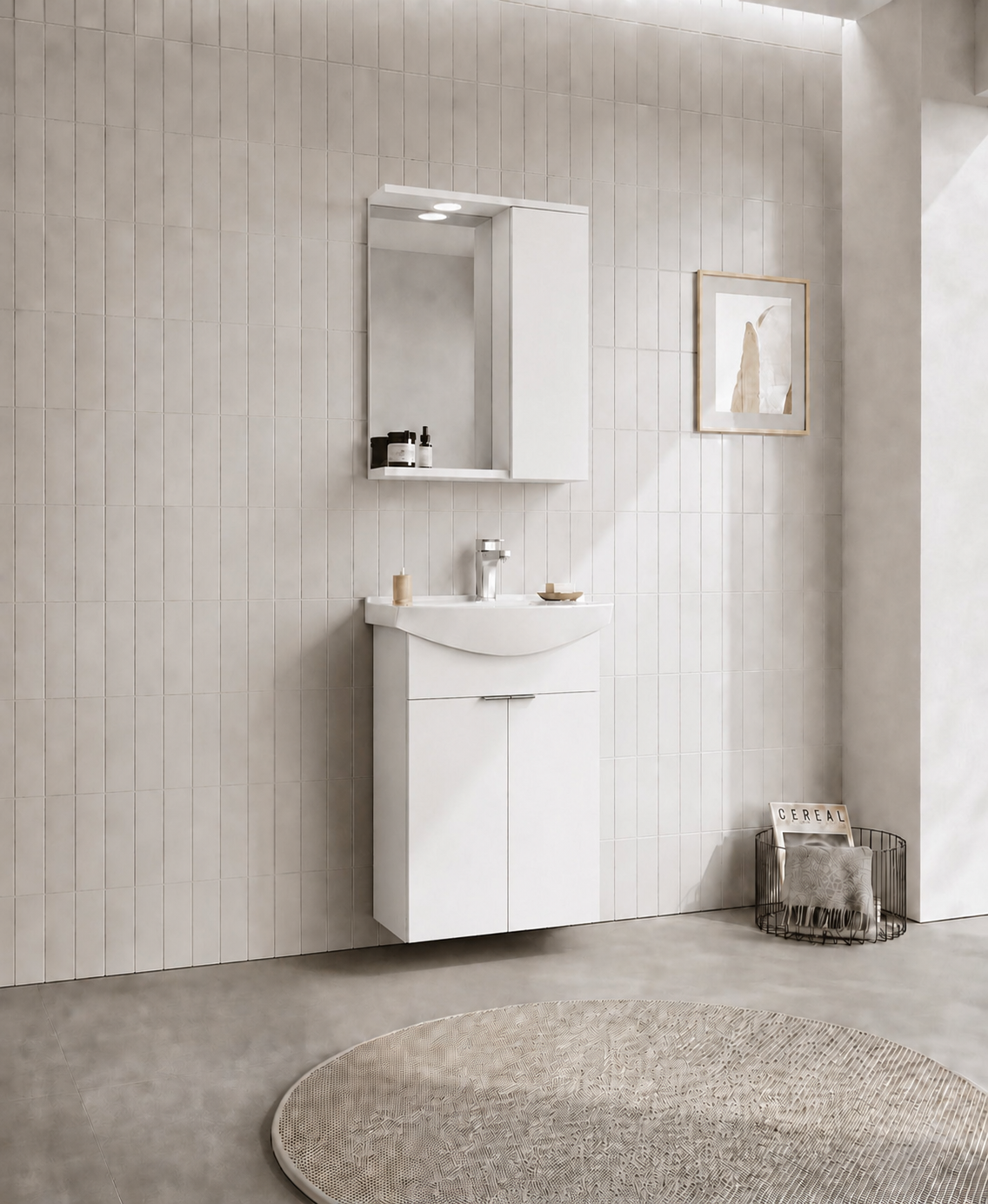 PURUS 55 TKM ASMA TK KUTU P.BEYAZORKA5008287Banyo Dolabı Takımı