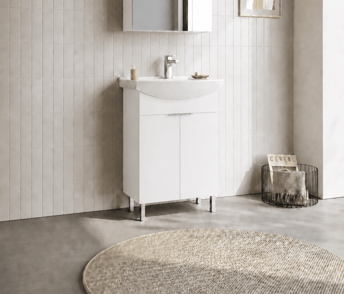PURUS 65 ALT+LVB AYAKLI P.BEYAZORKA5007960Lavabo Dolabı