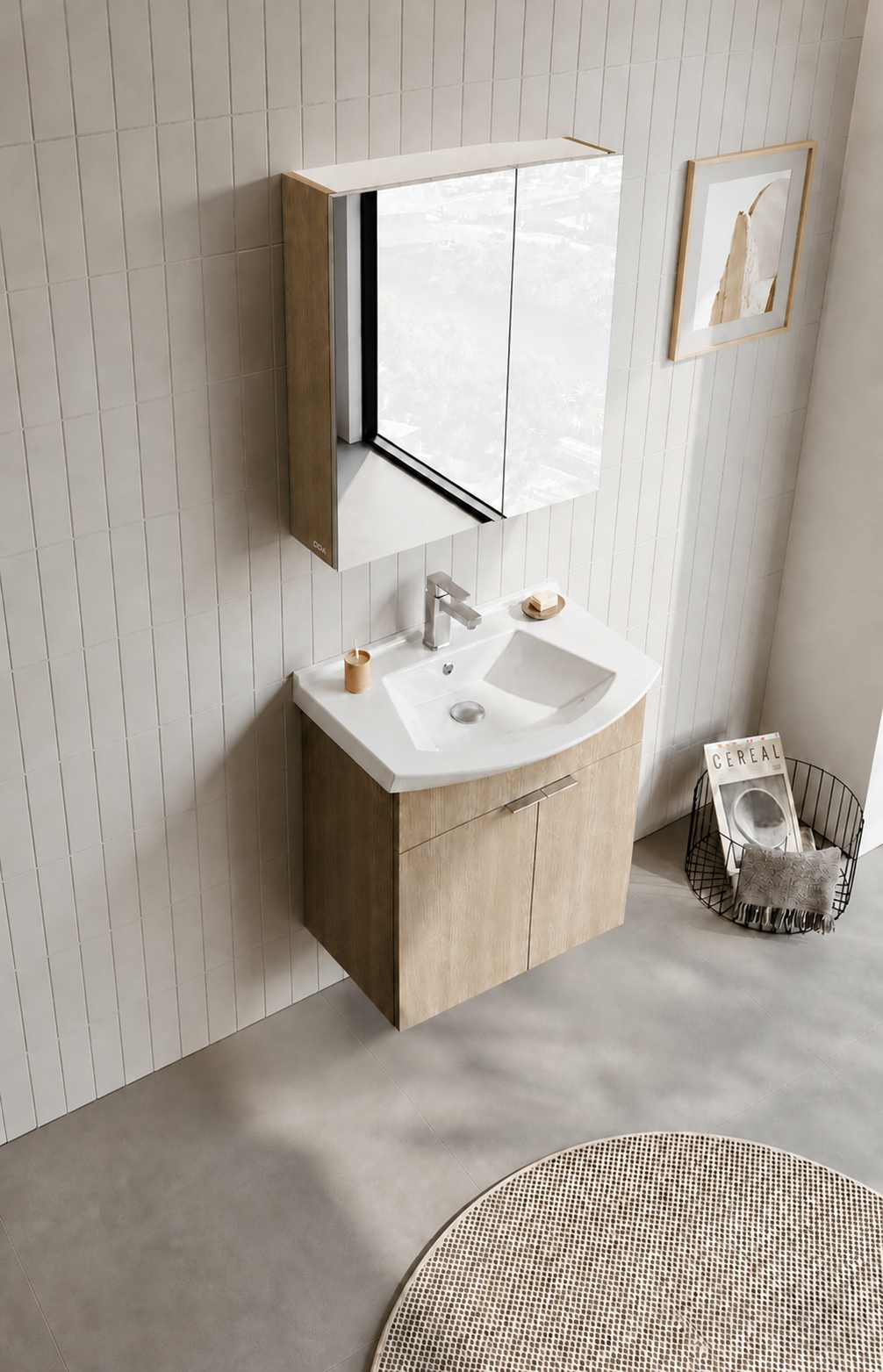 PURUS 65 TKM ASMA DZ AYNA BUDVAORKA5008318Banyo Dolabı Takımı