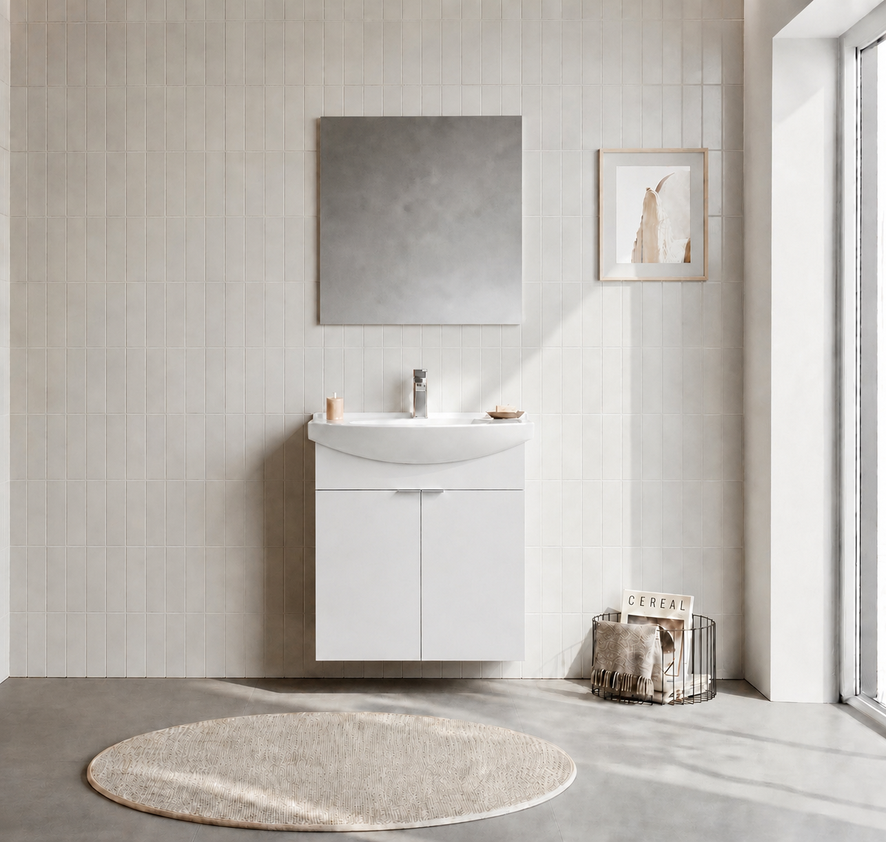 PURUS 65 TKM ASMA DZ AYNA P.BEYAZORKA5008322Banyo Dolabı Takımı