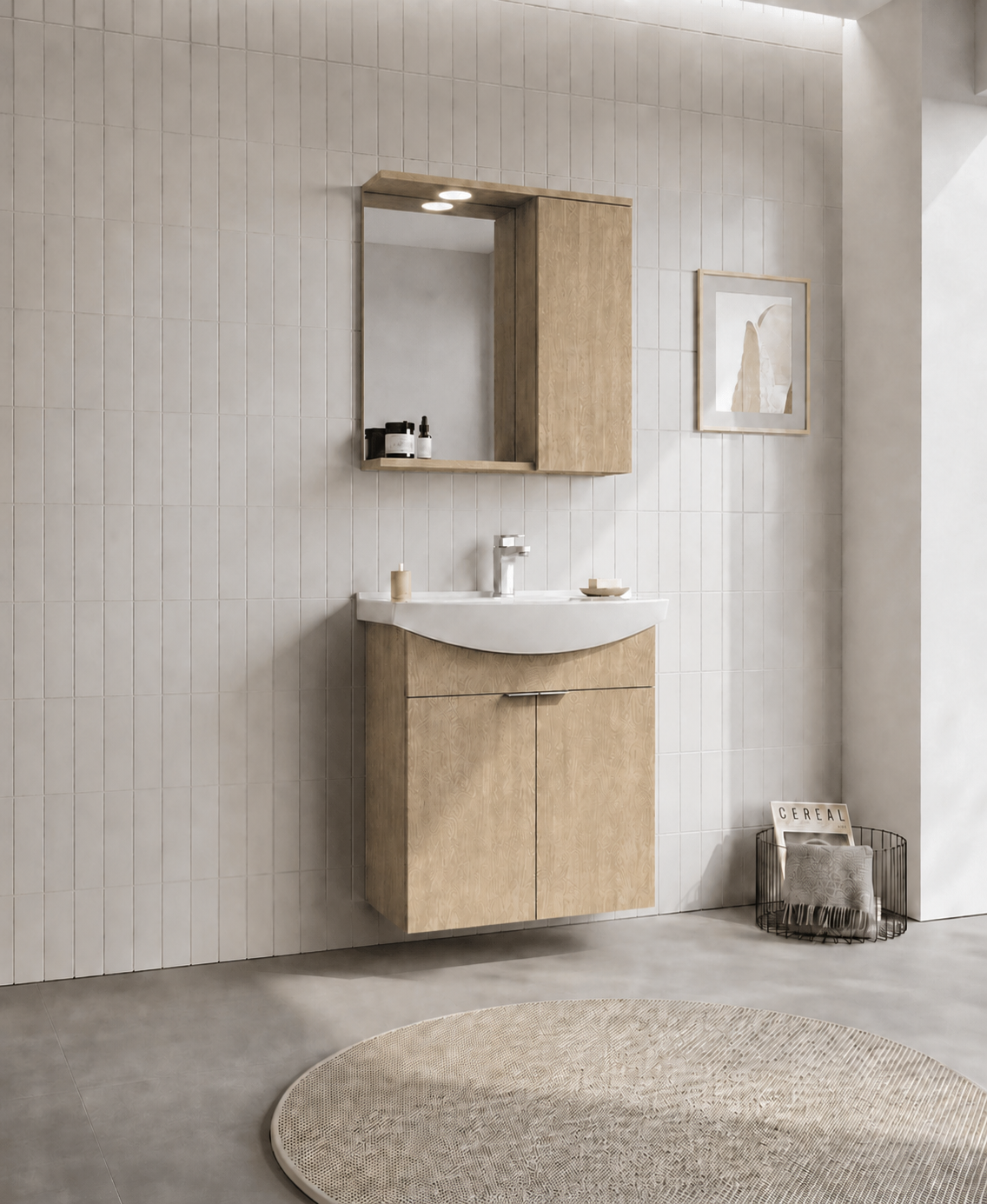 PURUS 65 TKM ASMA TK KUTU BUDVAORKA5007992Banyo Dolabı Takımı
