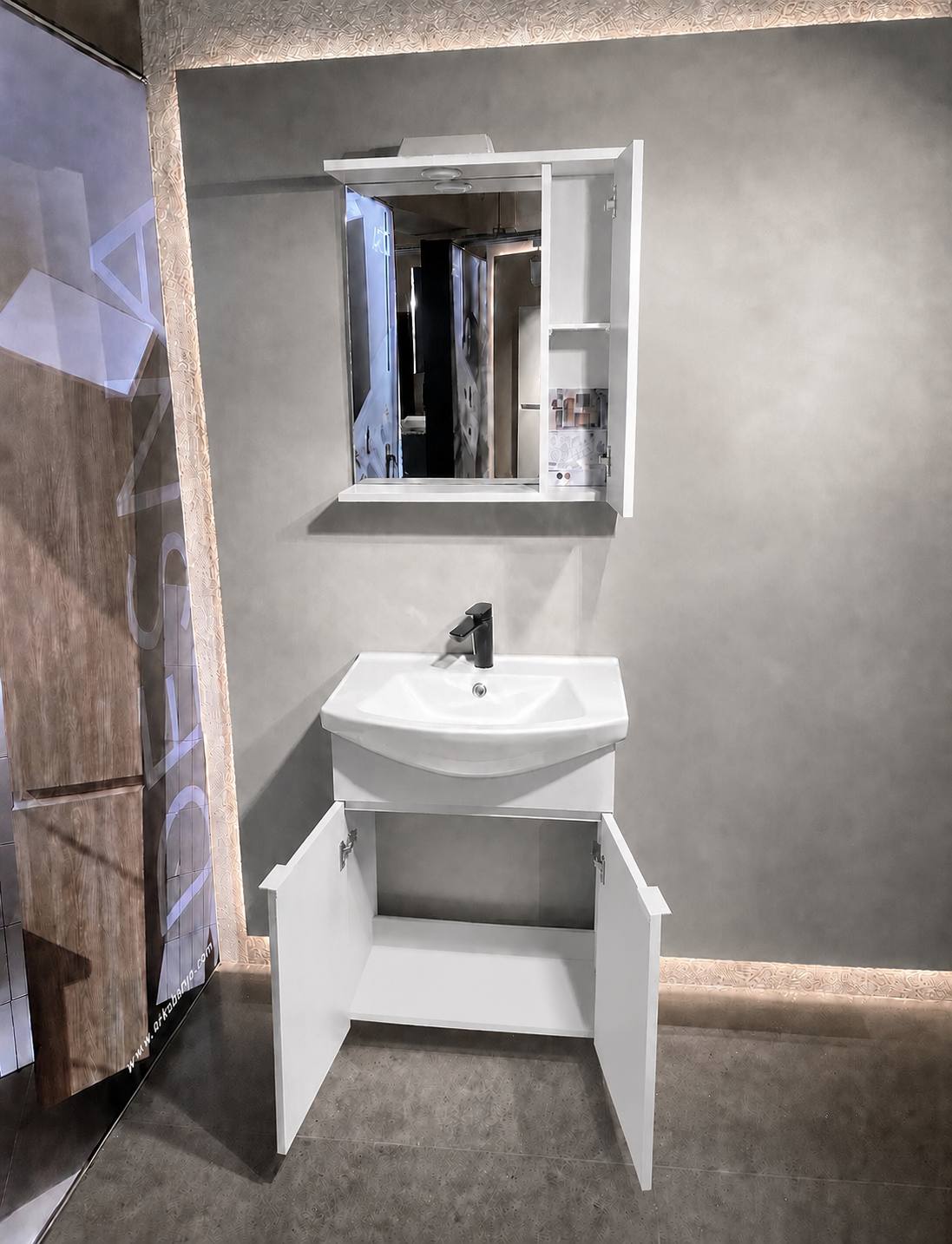 PURUS 65 TKM ASMA TK KUTU P.BEYAZORKA5007972Banyo Dolabı Takımı