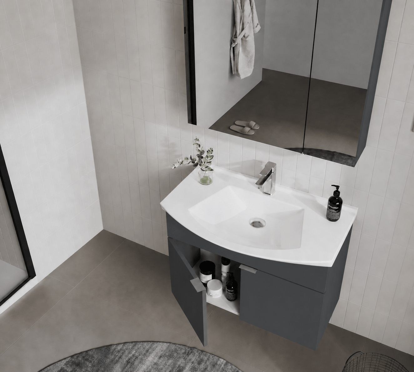 PURUS 80 ALT+LVB ASMA M.ANTRASITORKA5007980Lavabo Dolabı