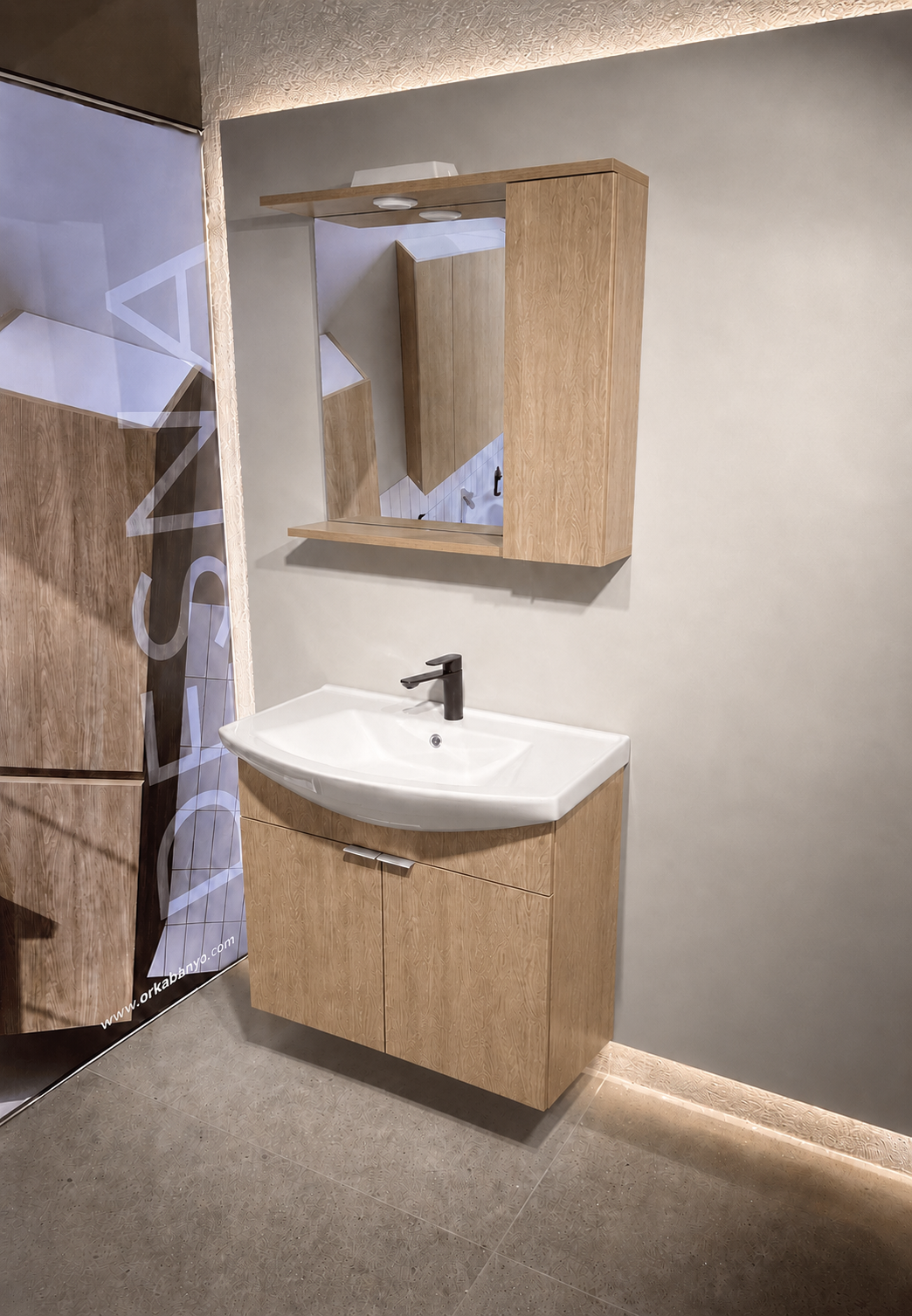 PURUS 80 TKM ASMA TK KUTU BUDVAORKA5007993Banyo Dolabı Takımı