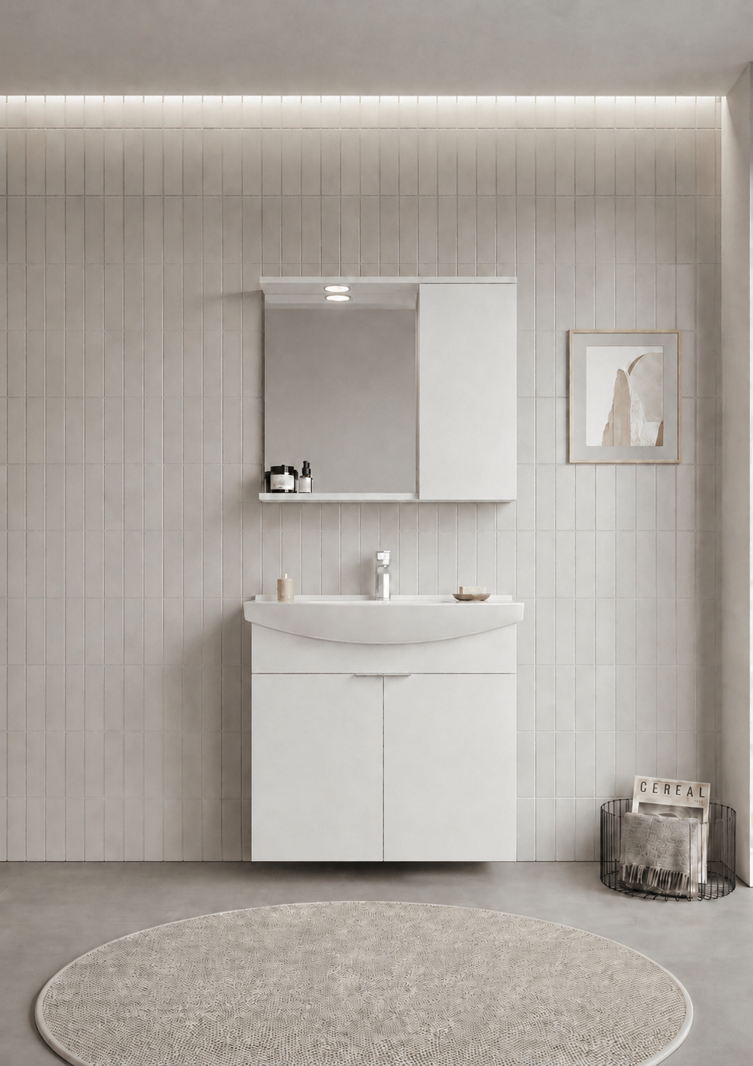 PURUS 80 TKM ASMA TK KUTU P.BEYAZORKA5007973Banyo Dolabı Takımı