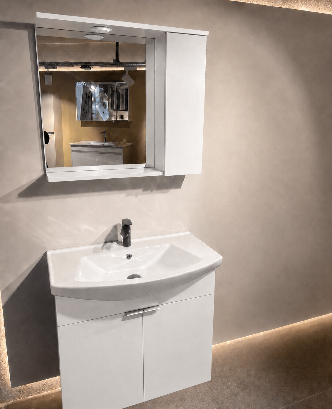 PURUS 80 TKM ASMA TK KUTU P.BEYAZORKA5007973Banyo Dolabı Takımı