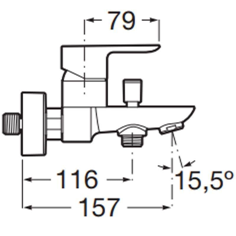 Roca Banyo Bataryası, Cala, Krom, A5A026EC00RocaA5A026EC00Standart Banyo Bataryaları