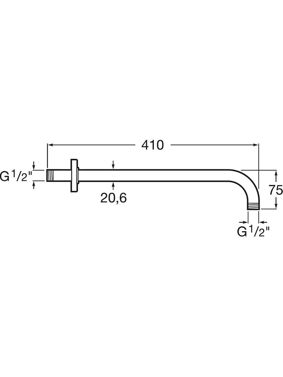 Roca Duş Başlığı Borusu, 400Mm, Mat Siyah, A5B0250NB0RocaA5B0250NB0Duş Başlıkları