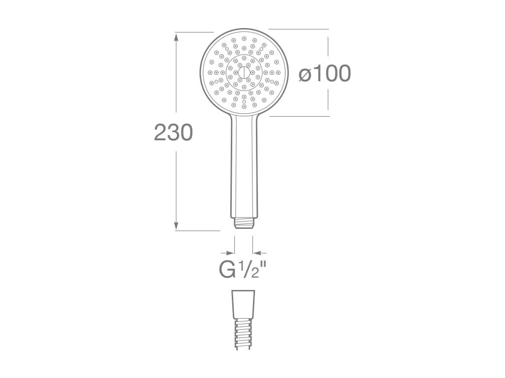 Roca El Duşu, Stella, 100Mm, Yuvarlak, Krom, A5B9B03C00RocaA5B9B03C00El Duş Takımları