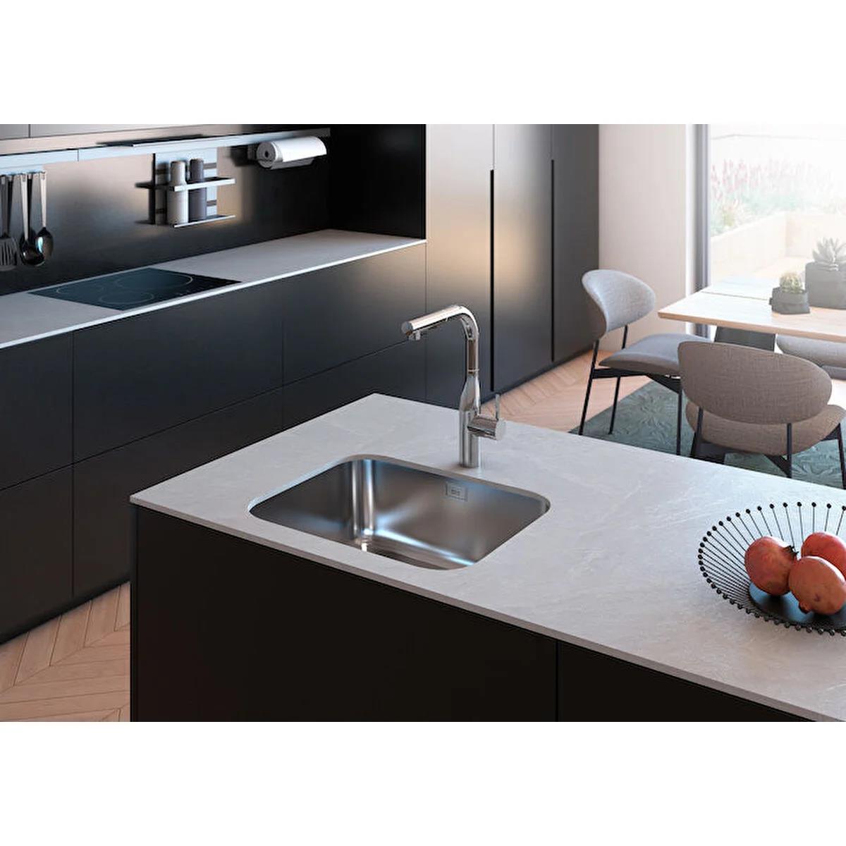 Roca Eviye Bataryası, Glera, Döner Çıkış Uçlu, Krom, A5A834DC00RocaA5A834DC00Eviye Bataryaları