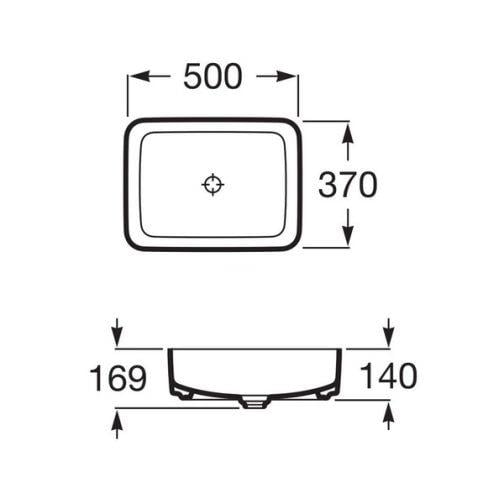Roca Inspira Square Tezgah Üstü Lavabo Beyaz 50X37 A327530000RocaA327530000Tezgah Üstü Lavabo Modelleri ve Fiyatları | Banyo Dizayn