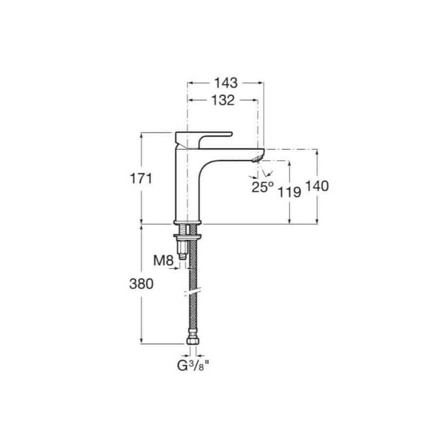 Roca L20 Mezzo Lavabo Bataryası Krom A5A3B09C00RocaA5A3B09C00Lavabo Bataryaları