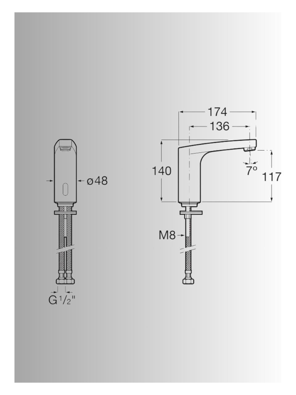 Roca Lavabo Bataryası, L70, Tek Su Girişli, Fotoselli, Krom, A5A5D09C00RocaA5A5D09C00Lavabo Bataryaları