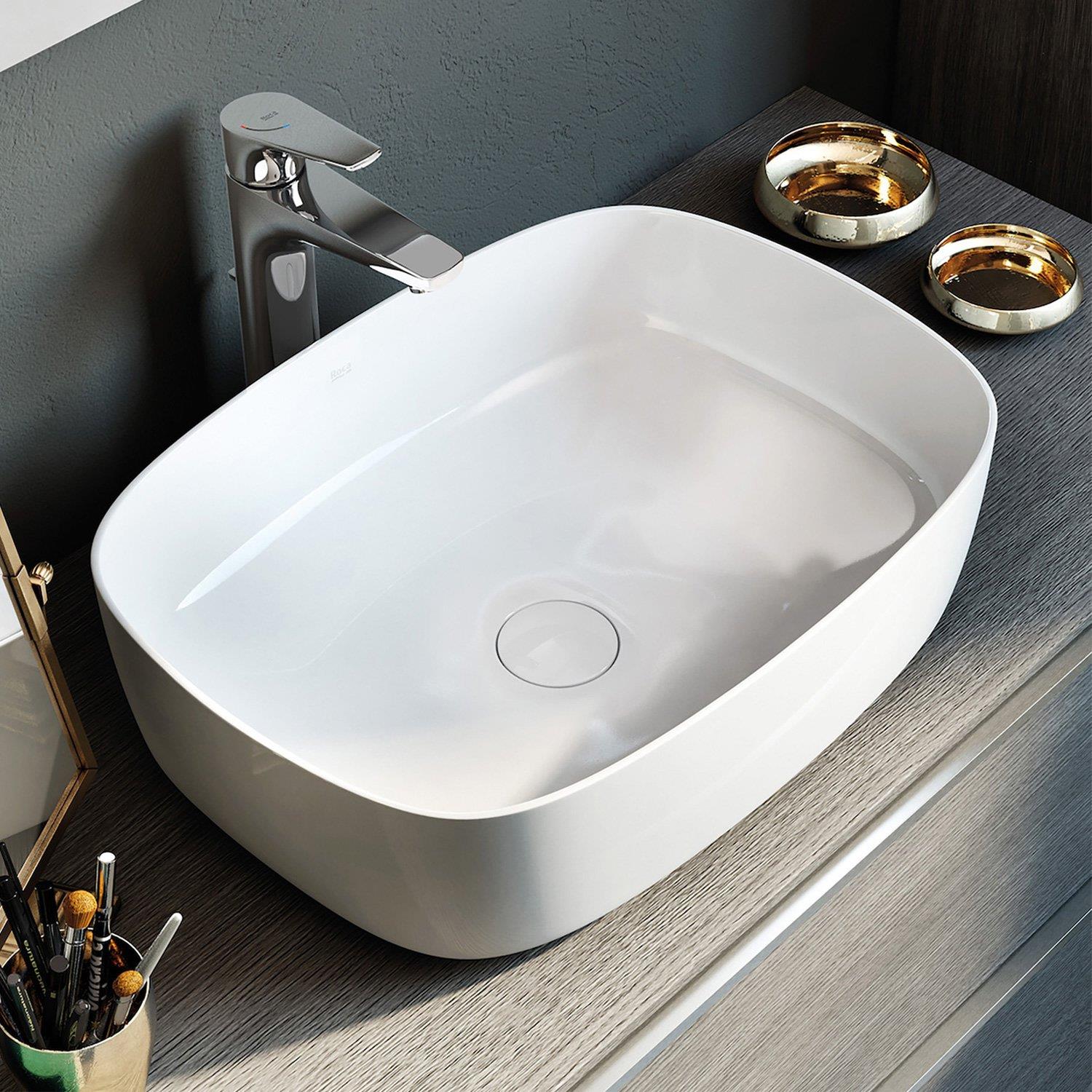 Roca Lavabo, Inspira Soft, Tezgah Üstü, Beyaz, 50X37 , A327500000RocaA327500000Tezgah Üstü Lavabo Modelleri ve Fiyatları | Banyo Dizayn