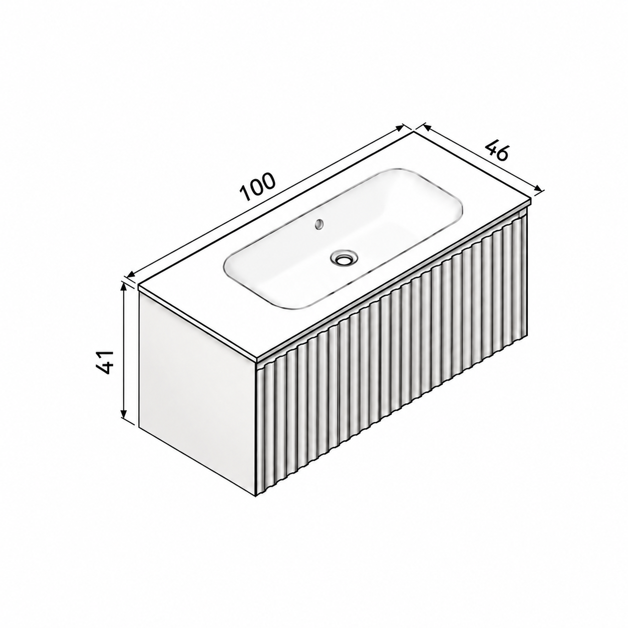 SALINA 100 ALT+LVB M.KASMIRORKA5007411Lavabo Dolabı